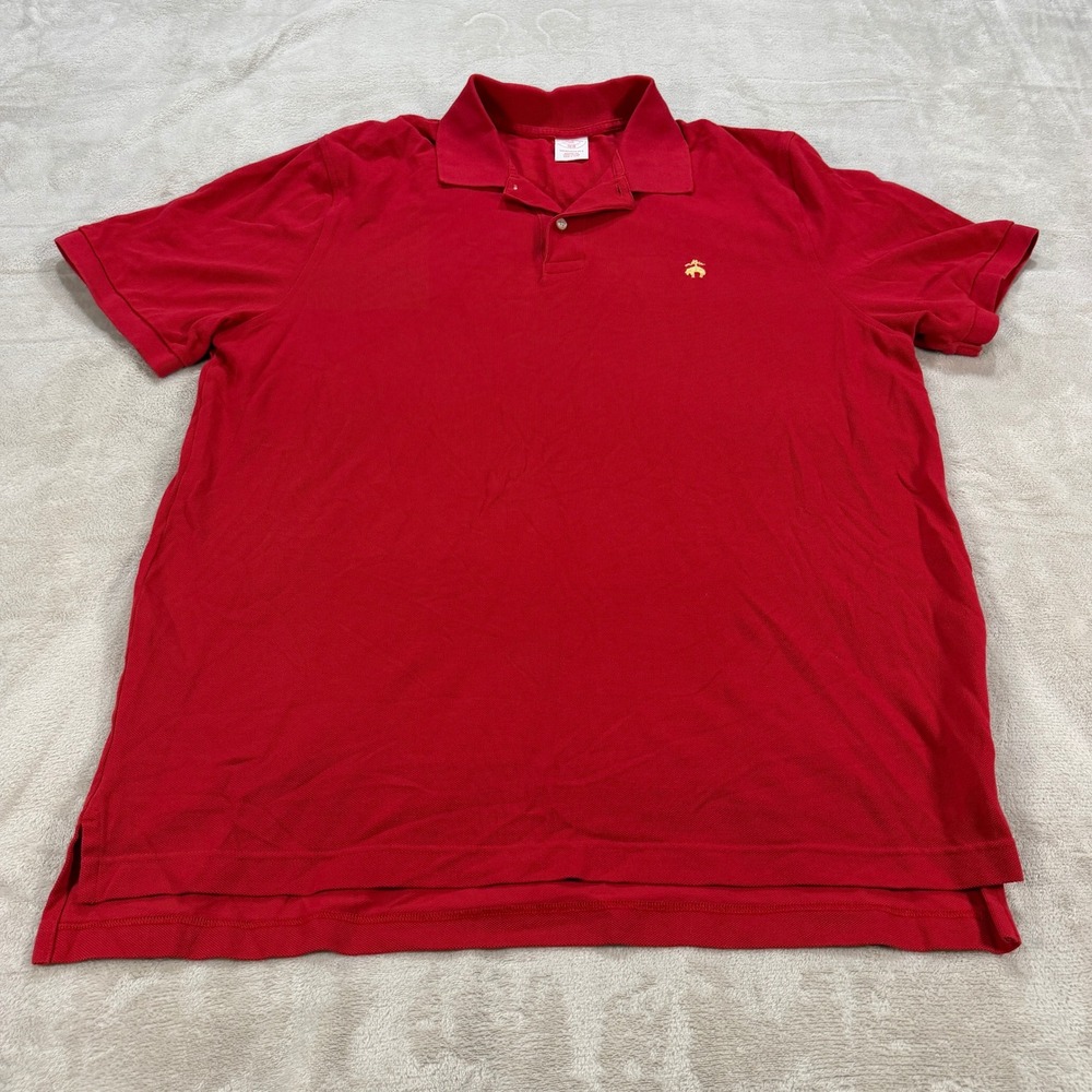 Brooks Brothers 1818 Performance Polo Shirt Mens XXL Red Original Fit Cotton